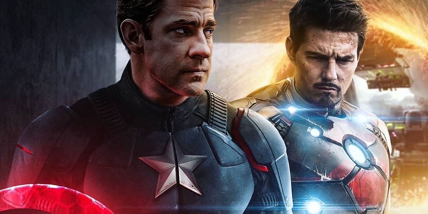 Alt MCU Art Imagines Tom Cruise’s Iron Man & John Krasinski’s Captain America