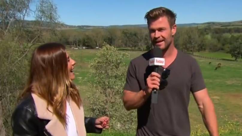 Chris Hemsworth Interrupts Weather Report And Reads Out The Forecast