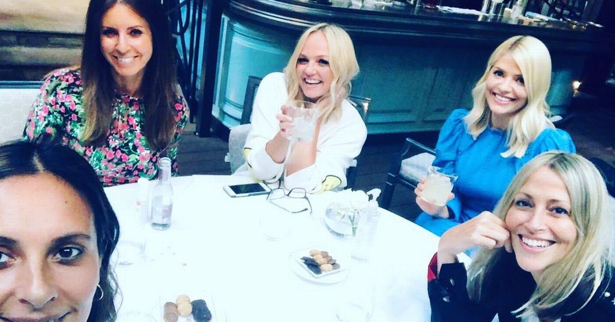 Holly Willoughby swigs margaritas with Emma Bunton on first night out since lockdown