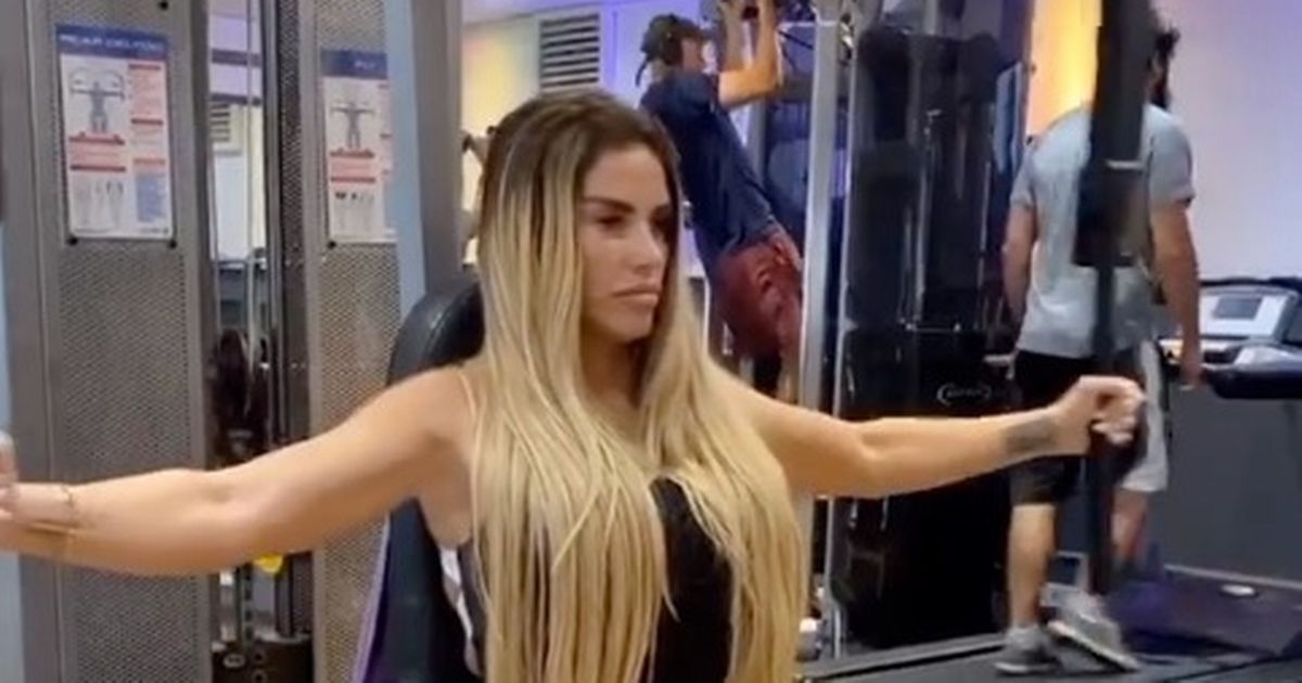 Katie Price joins Carl Woods for sweaty workout as she snubs advice to rest broken feet