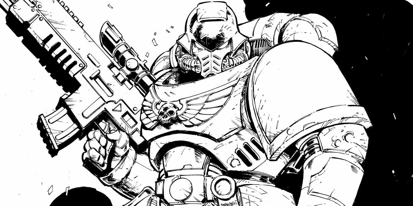 Marvel Announces Warhammer 40,000: Marneus Calgar #1 Color Your Own Variant Cover