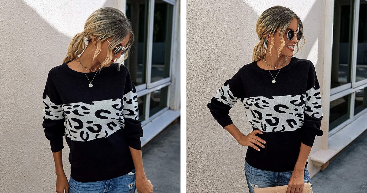 This Leopard-Striped Sweater Will Add a Dash of Fun to Any Outfit