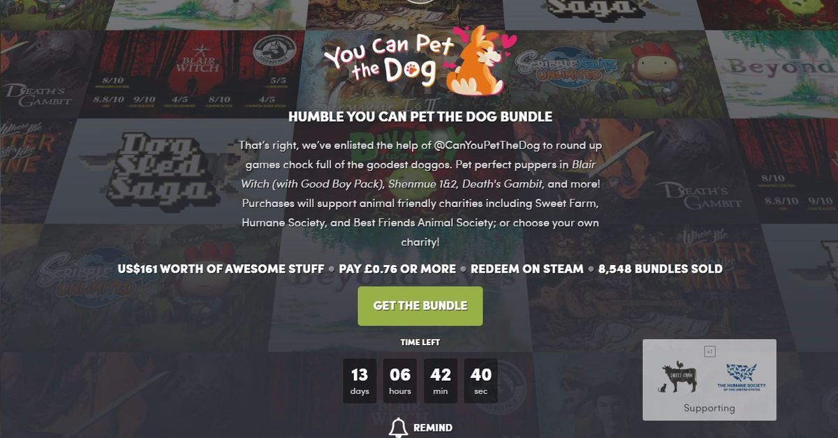 We’re delighted to say you can pet the dogs in this video game bundle