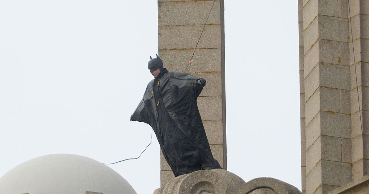 Batman spotted atop famous Liverpool site as filming continues despite Tier 3 lockdown