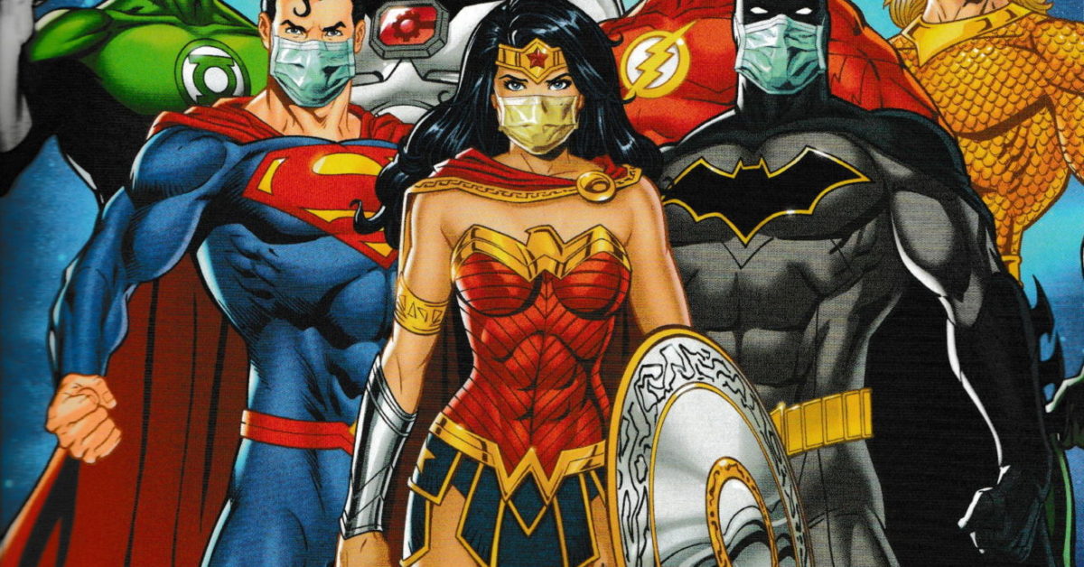 “Be A Hero – Wear A Mask” Justice League In DC Comics This Week