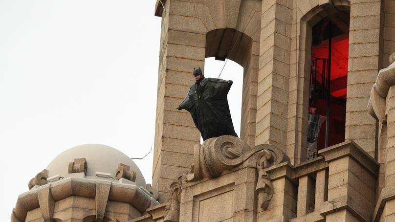 ​Batman Spotted On Top Of Liver Building In Liverpool As Filming Continues