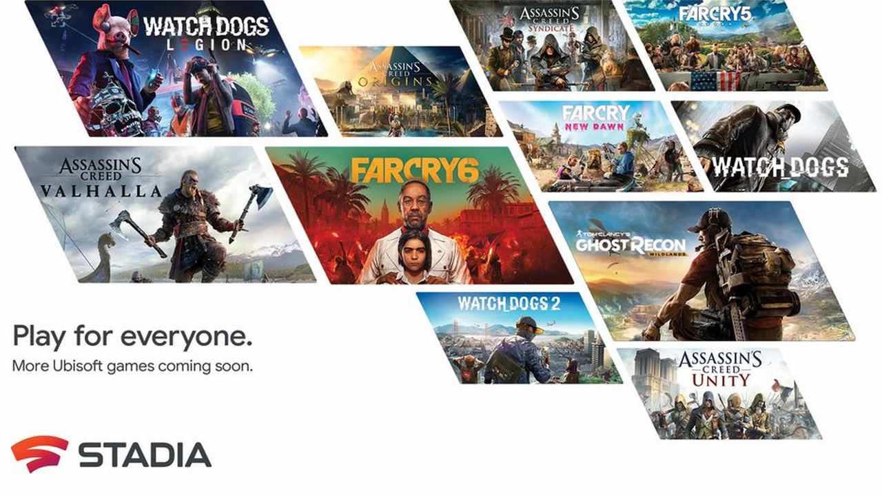 Google Stadia to get Ubisoft titles like Assassin’s Creed Valhalla, Far Cry 6, Watch Dogs: Legion this month