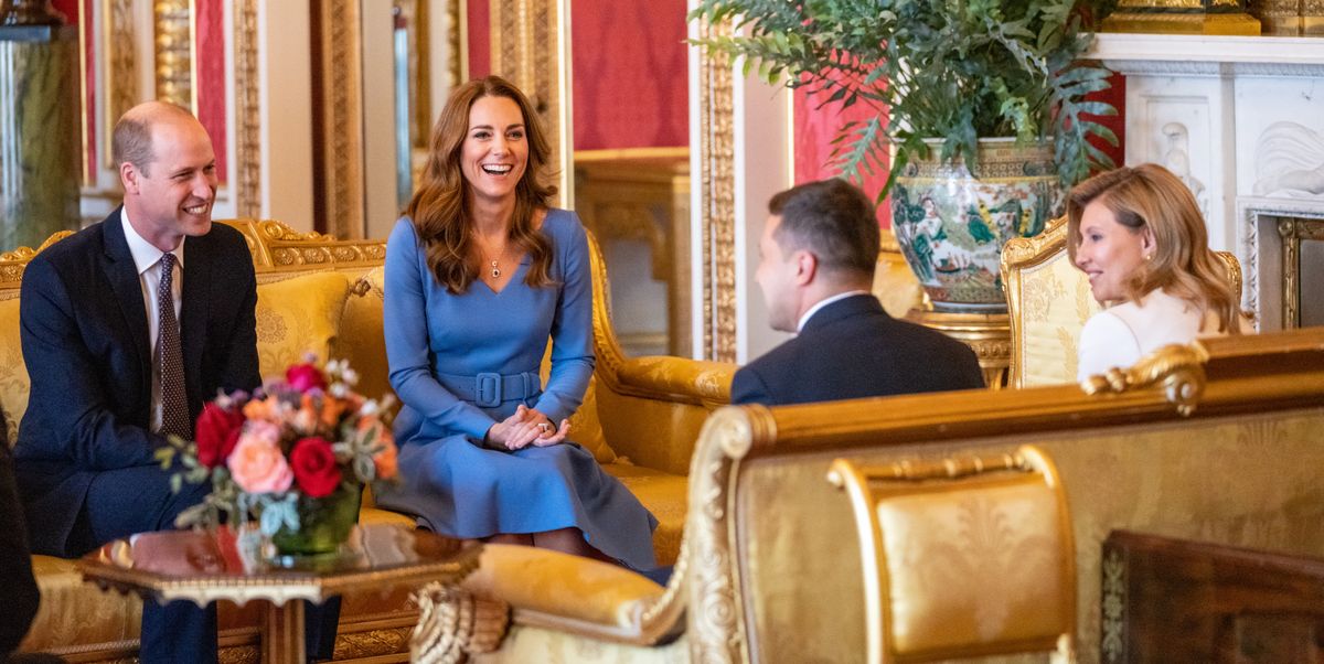 Kate Middleton Returns to Buckingham Palace in a Blue Emilia Wickstead Dress