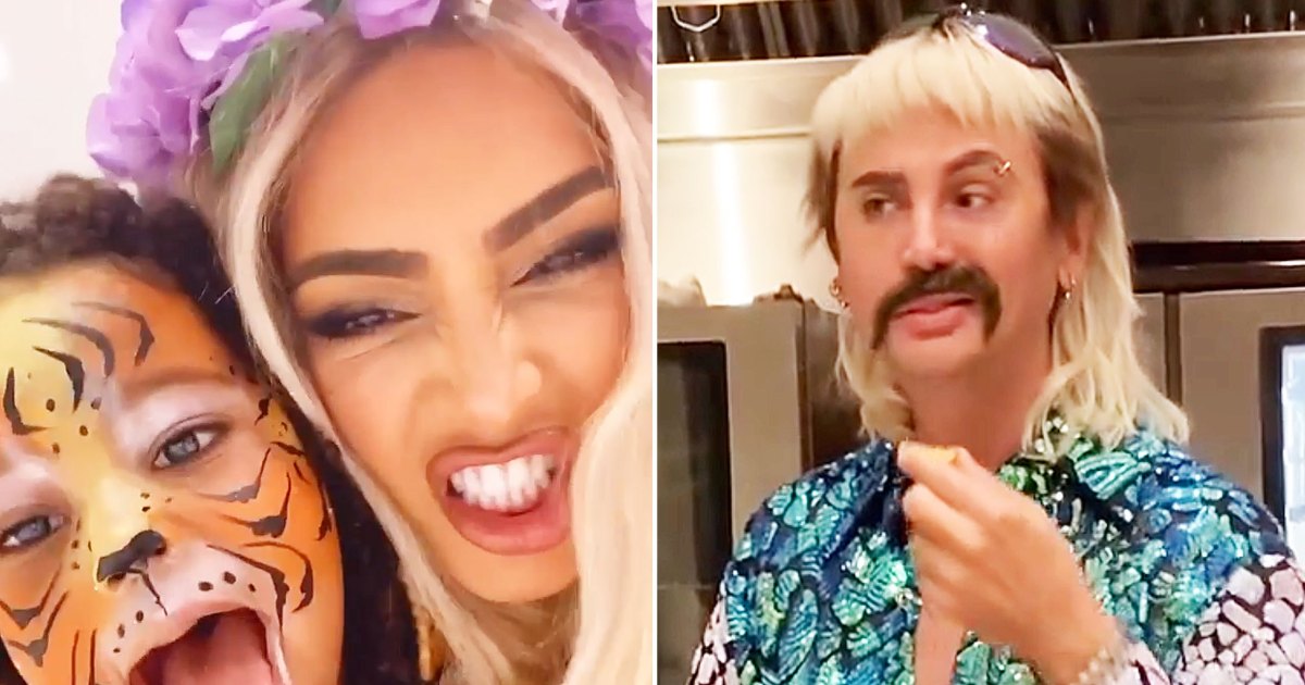 Kim Kardashian Rocks ‘Tiger King’ Halloween Looks With Her 4 Kids and Jonathan Cheban: Pics