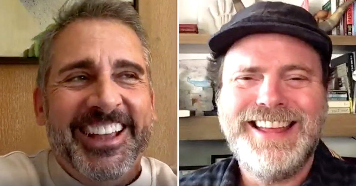 Nothing Made Me Smile Today Like This Wholesome Steve Carell and Rainn Wilson Reunion Video
