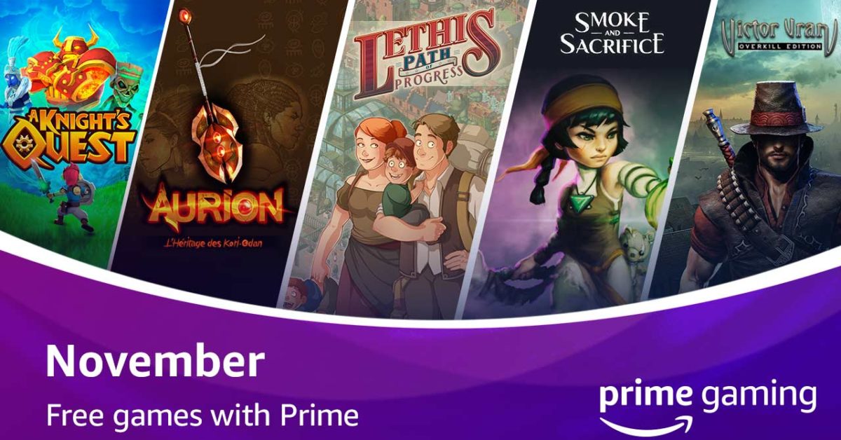 Twitch Reveals November 2020’s Free Prime Gaming Titles