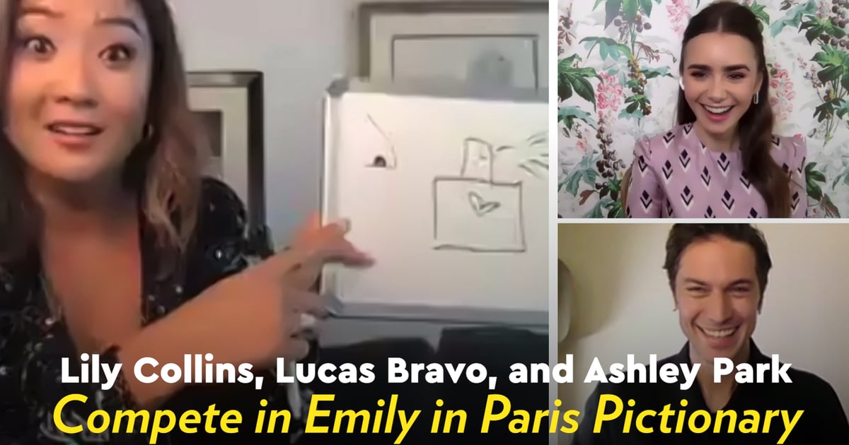 We Challenged Lily Collins, Lucas Bravo, and Ashley Park to a Game of Emily in Paris Pictionary