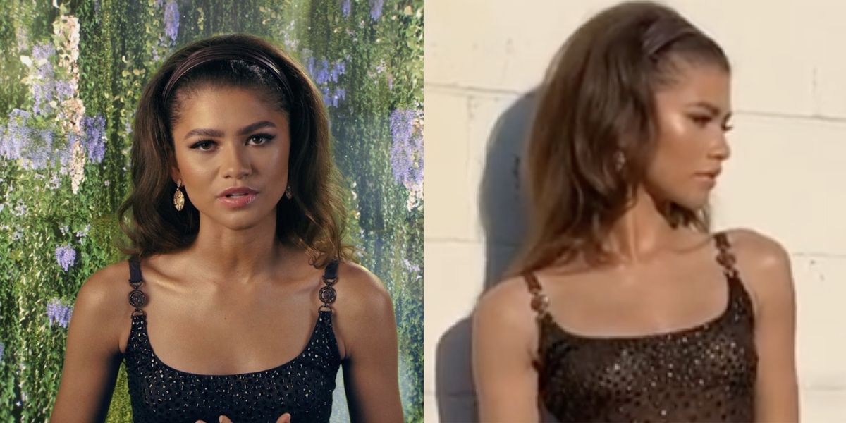 Zendaya Dazzles in a Sparkly Vintage Versace Gown for the Green Carpet Fashion Awards