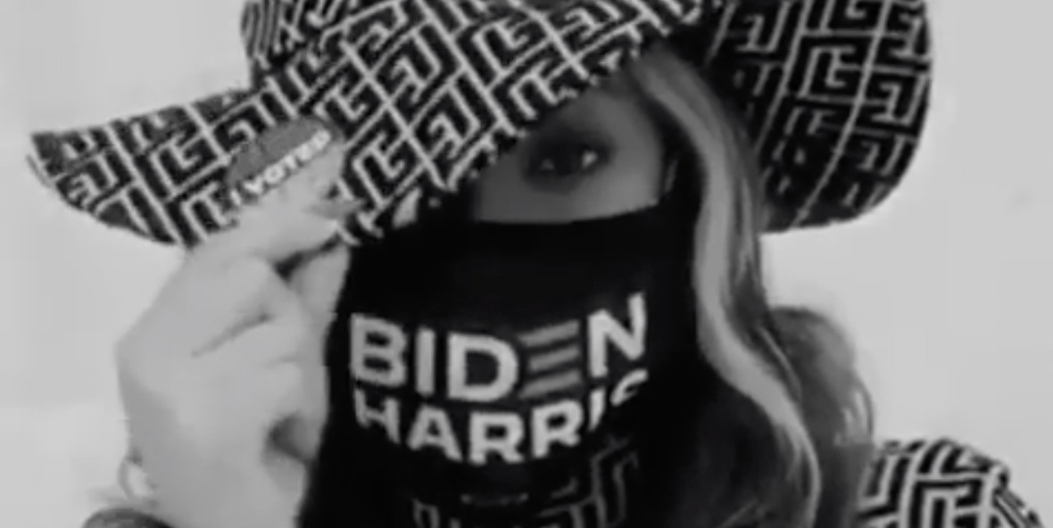 Beyoncé Officially Endorses a Biden-Harris Presidential Ticket in Head-to-Toe Balmain