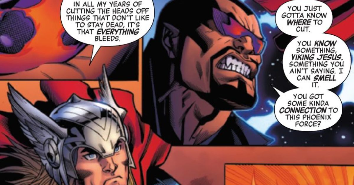 Blade’s New Blasphemous Nickname For Thor in Avengers #38
