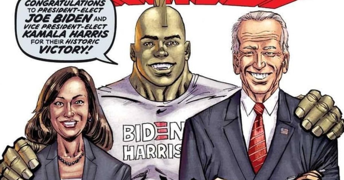 Celebrate Joe Biden, Kamala Harris On Savage Dragon #253 New Printing