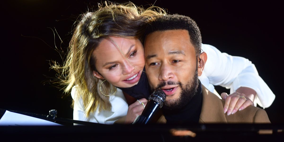 Chrissy Teigen Joins John Legend at a Kamala Harris Rally in Philadelphia