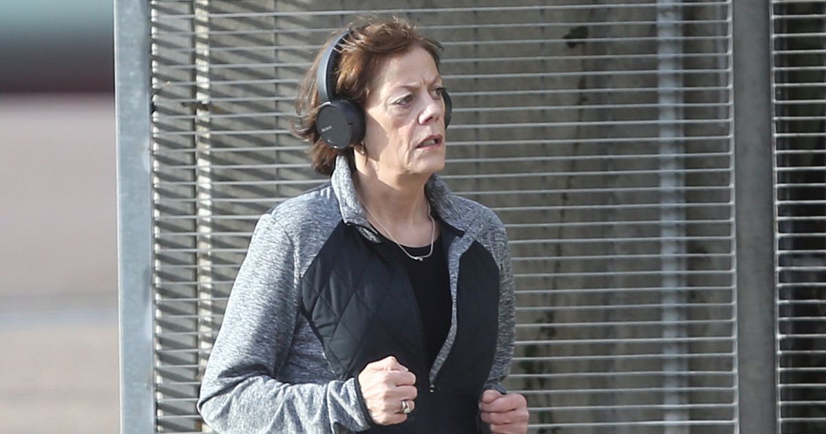 EastEnders’ Elaine Lordan looks healthy on jog 2 years after glugging wine in street