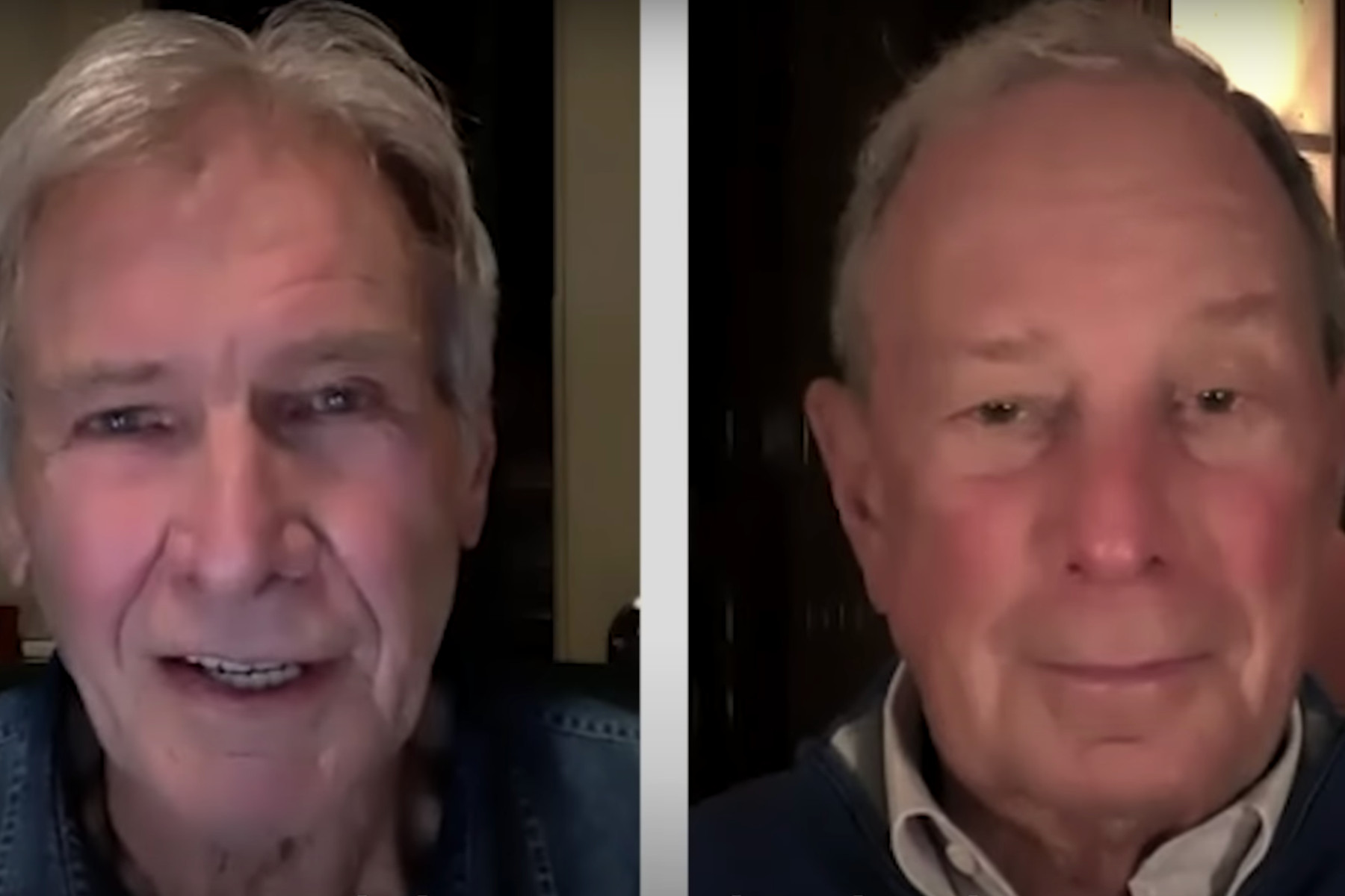 Harrison Ford, Mike Bloomberg Praise Joe Biden’s ‘Empathy’ in Zoom Chat