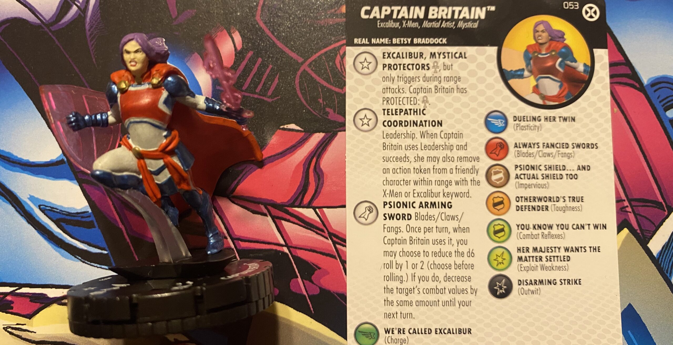 HeroClix X-Men House Of X: Captain Britain (Betsy Braddock) Revealed