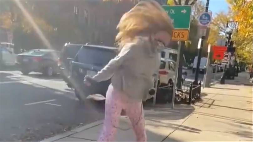 Jennifer Lawrence Runs Up And Down The Street In PJs After Biden Win