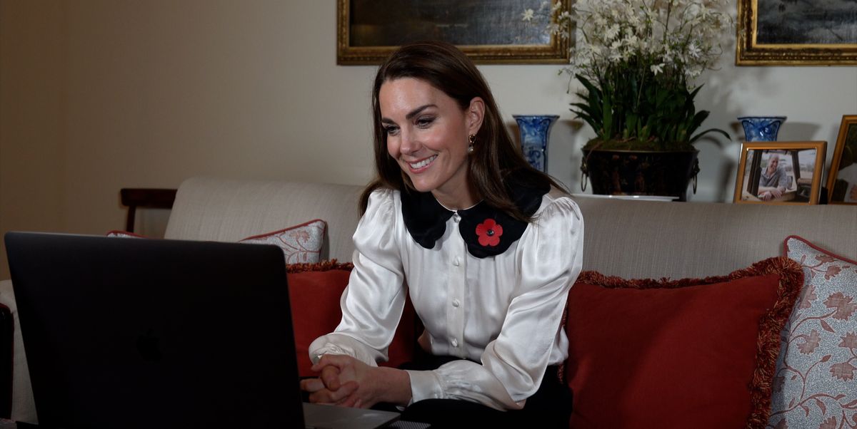 Kate Middleton Is Prim and Polished in a Peter Pan Collar for Her Latest Virtual Engagement