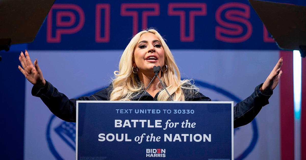 Lady Gaga Passionately Urges People to “Vote Like This Country Depends on It” at Biden Rally