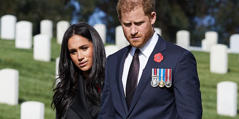 Prince Harry and Duchess Meghan Visit L.A. Cemetery to Pay Tribute to Fallen Soldiers on Remembrance Day