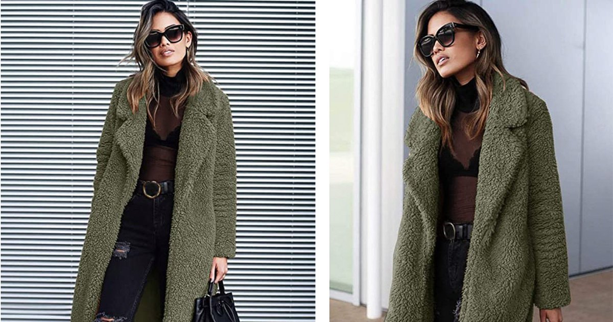 This Ultra-Fuzzy Coat Will Feel Like You’re Wearing a Fluffy Bathrobe