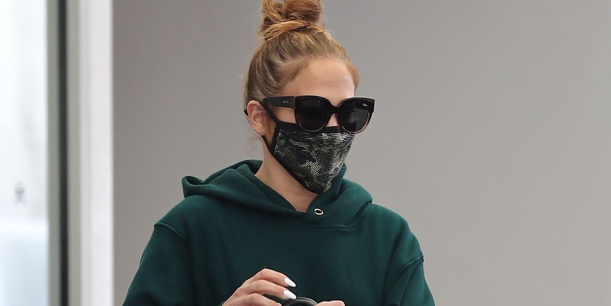 J.Lo Pairs Emerald Green Sweatpants with a Sleek Black Birkin Bag in Beverly Hills