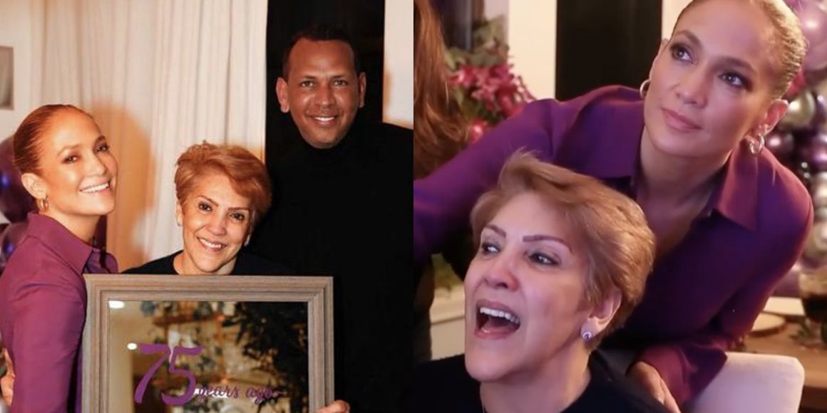 J.Lo Wore a Sleek Burgundy Shirtdress to Celebrate Her Mom’s 75th Birthday