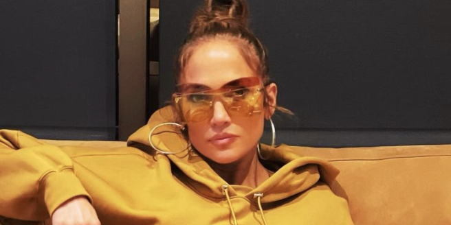 Jennifer Lopez Stuns in a Glossy Gold Tracksuit from ﻿Beyoncé﻿’s Ivy Park Collection