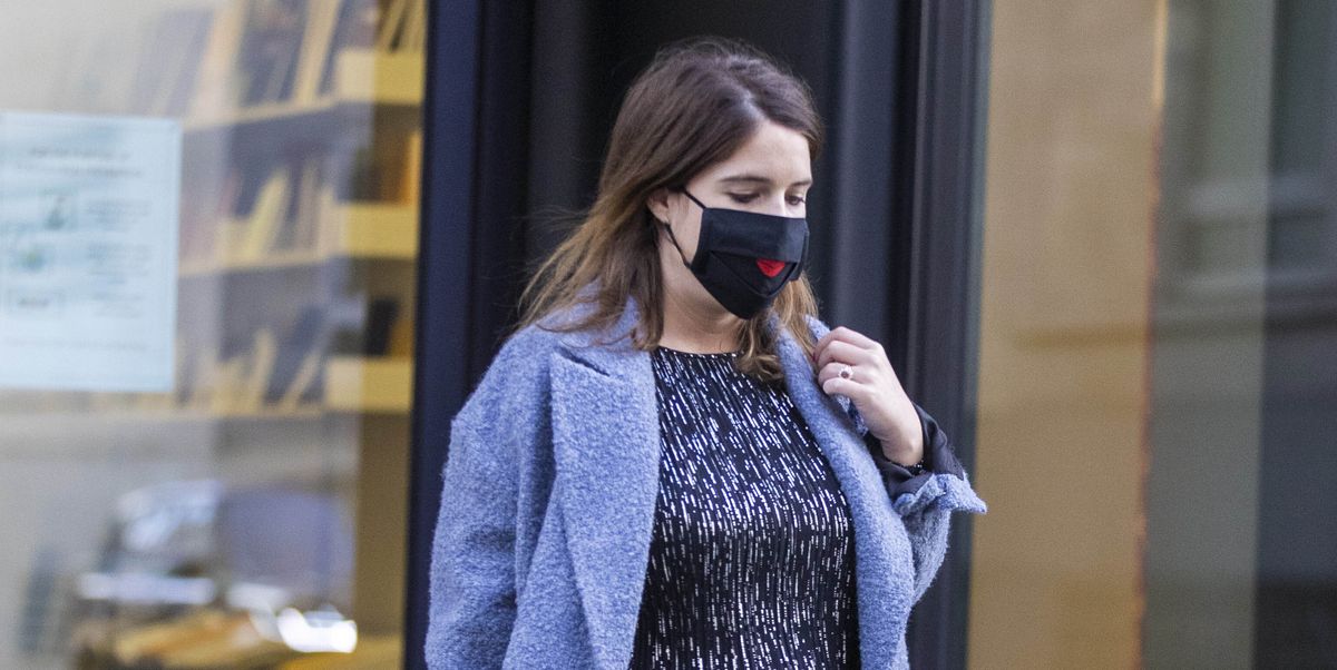 Princess Eugenie Pairs a Printed Minidress with Platform Snow Boots in London
