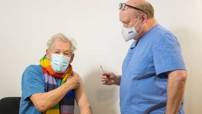 Sir Ian McKellean Praises Healthcare Workers As He Gets The Covid-19 Vaccine