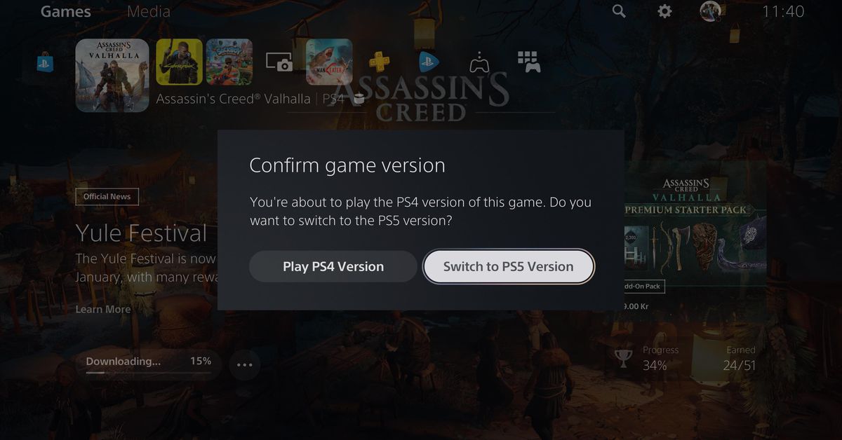 Sony’s latest PS5 update will tell you if you’re playing the PS4 version of a game