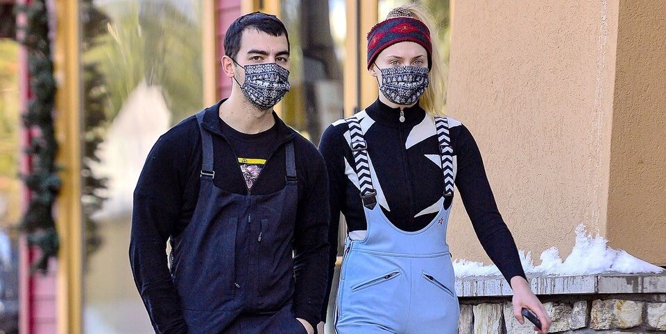 Sophie Turner Hits the Slopes in a Baby Blue Ski Suit with Joe Jonas
