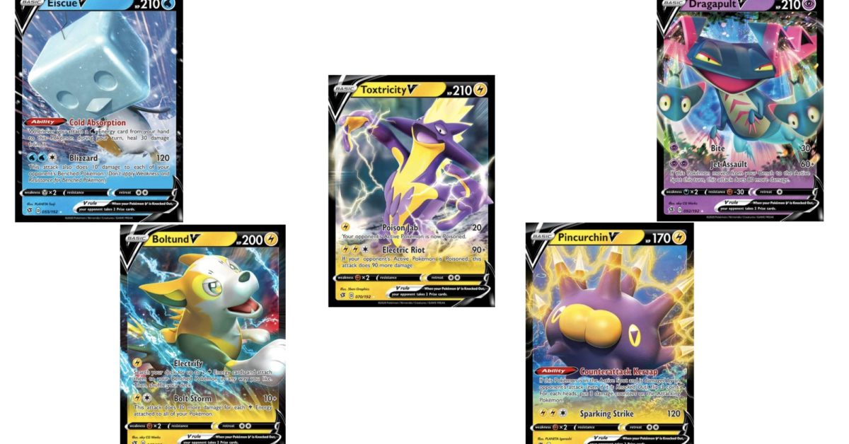 The Pokémon V Cards Of Pokémon TCG: Rebel Clash Part 2