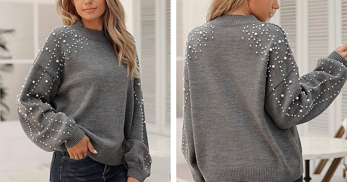 This Pretty, Pearl-Embellished Holiday Sweater Is Kicking Ugly Sweaters to the Curb