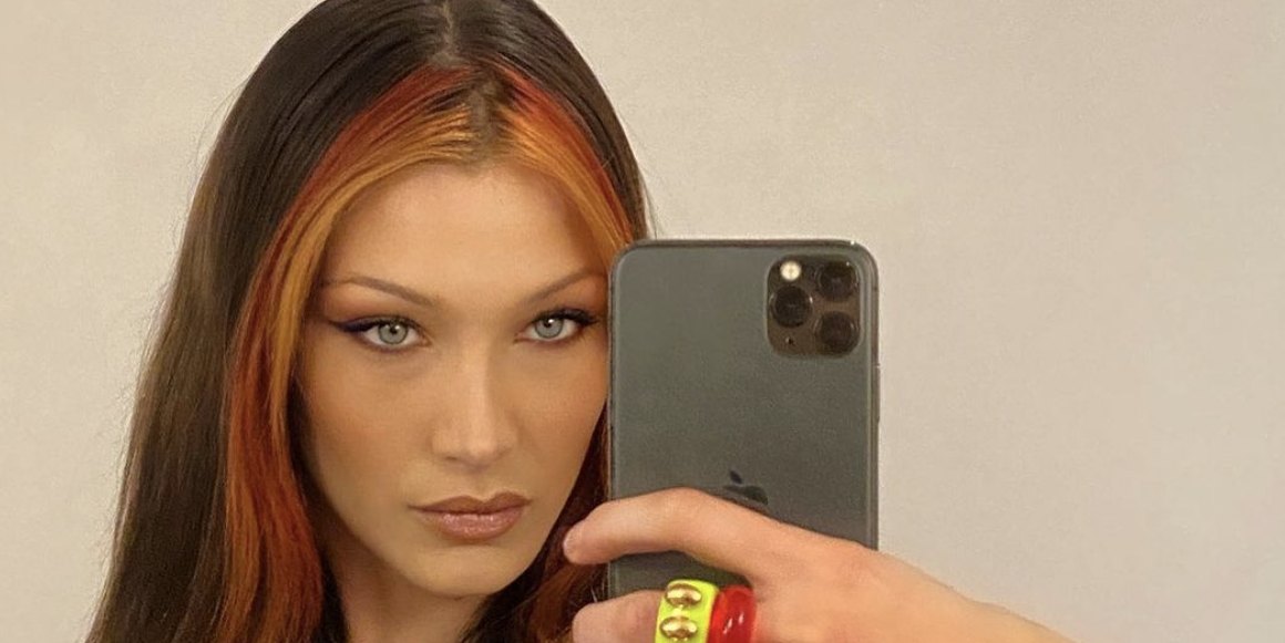 Bella Hadid Debuts Fiery Face-Framing Highlights on Instagram