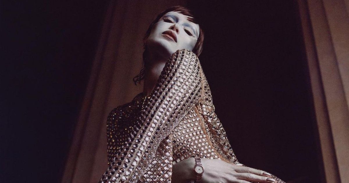 Bella Hadid sizzles as silver alien for striking topless fashion shoot