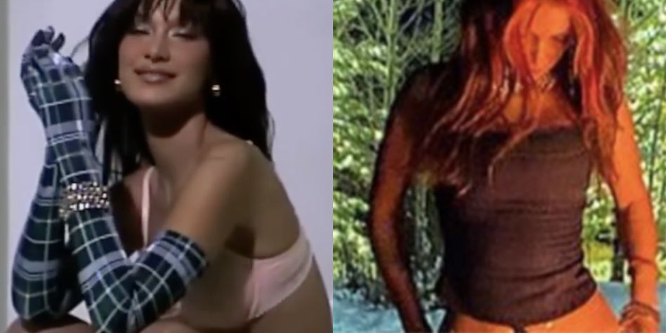 Bella Hadid Wears Baby Pink Underwear and Long Gloves on the Cover of V Magazine