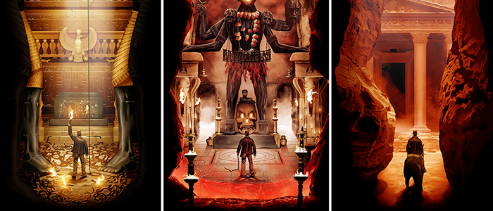 Cool Stuff: Ben Harman’s ‘Indiana Jones’ Trilogy Print Set Explores the Tombs and Temples