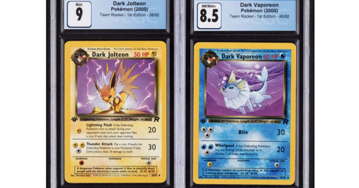 Eevee Gone Bad: Bid for Dark Vaporeon & Jolteon Pokémon Cards