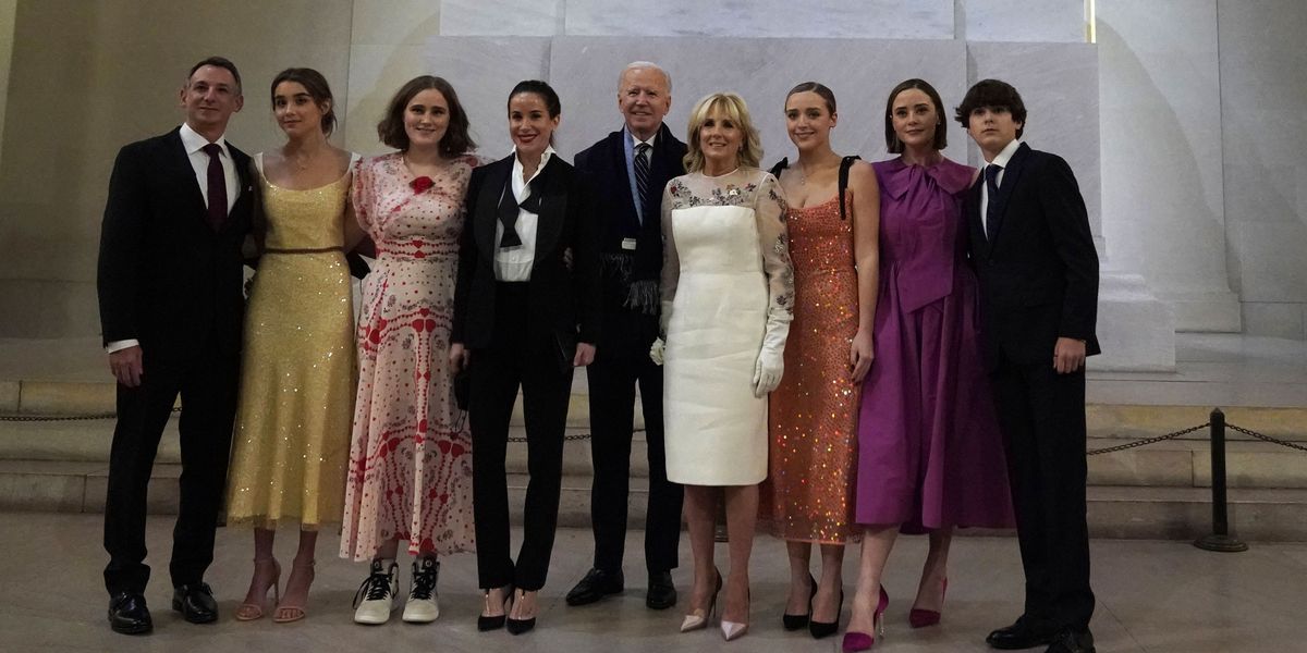 Joe Biden’s Granddaughters Naomi, Finnegan, Maisy, and Natalie Chose Radiant Gowns for Inauguration Night