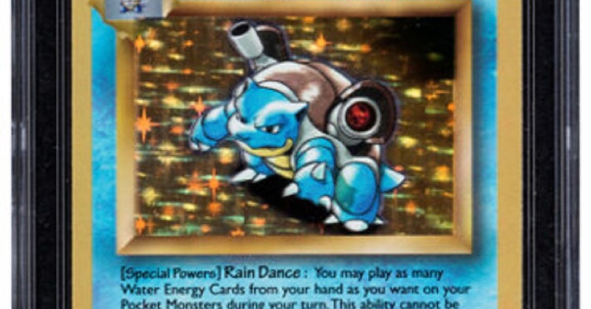 Pokémon TCG 8.5-Graded “Galaxy Star” Blastoise Card On Auction