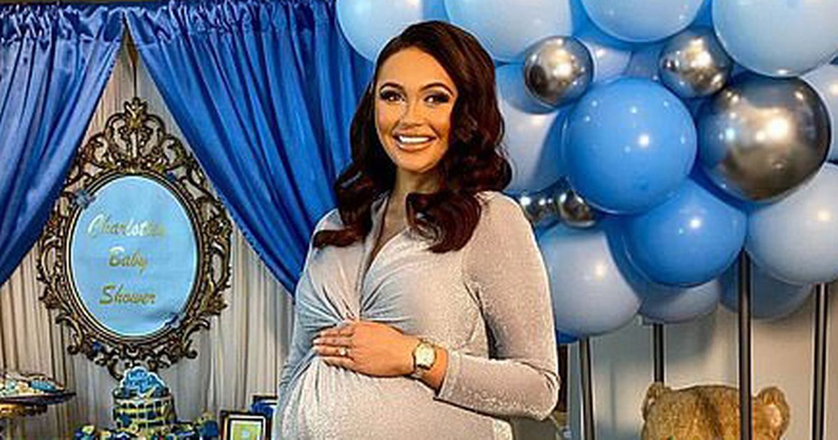 Pregnant Charlotte Dawson shows burgeoning baby bump as she dances on due date