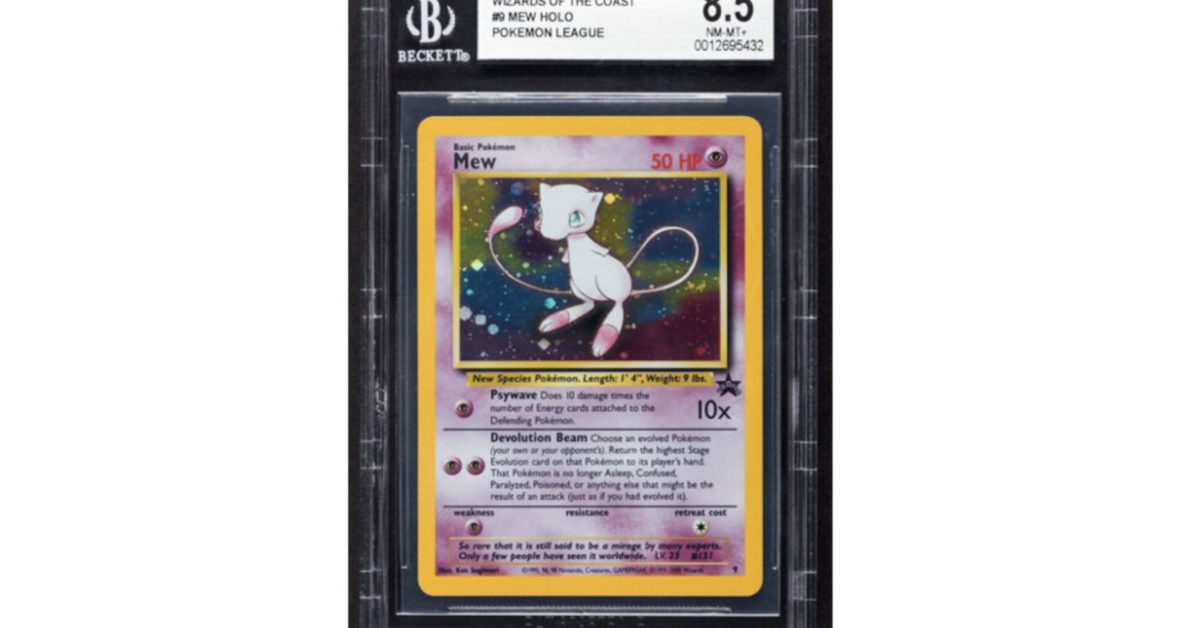 Catch the Mythical Pokémon Mew By Bidding For This Vintage Card