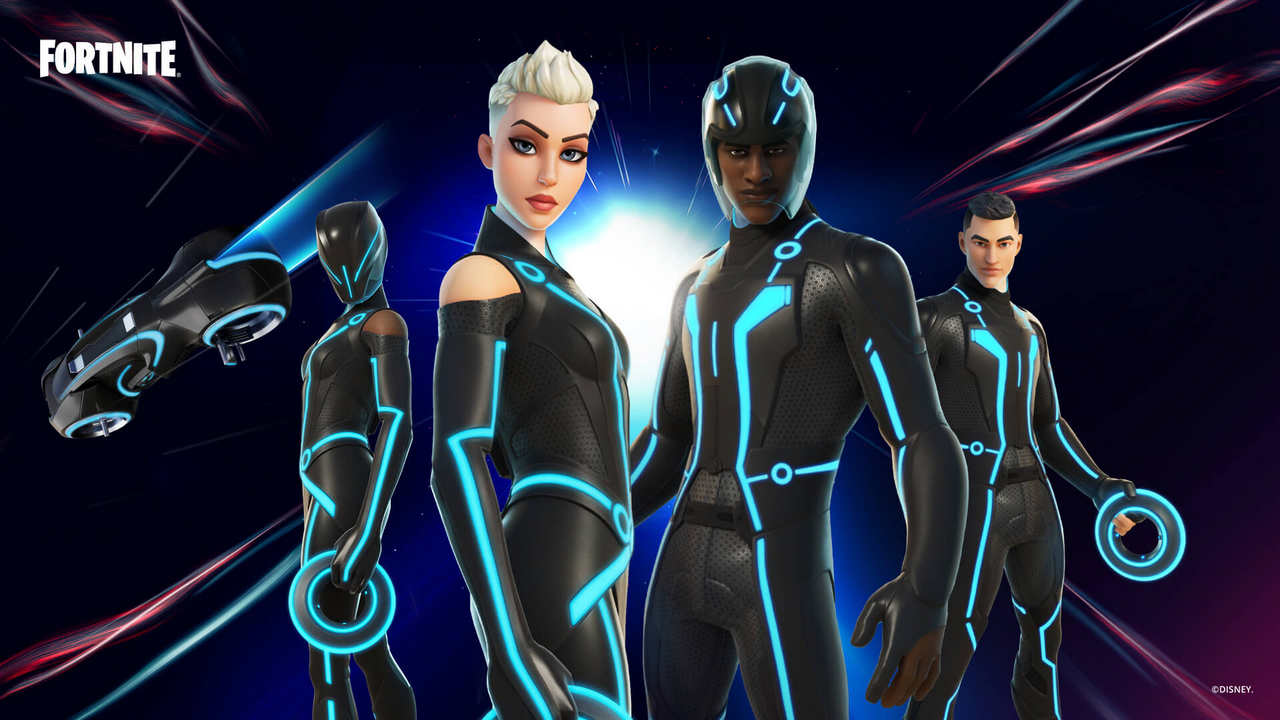 Fortnite introduces new Tron-themed skins, Light Cycles glider and more