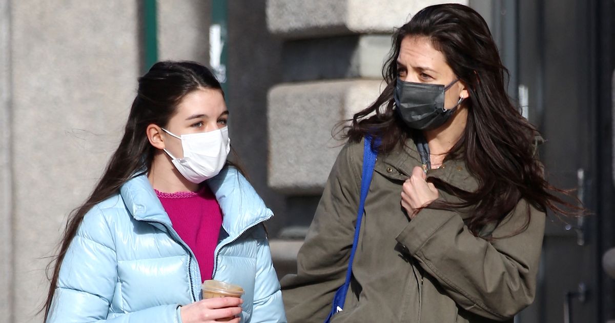 Katie Holmes’ mini-me daughter Suri, 14, looks nearly as tall as her mum on rare outing