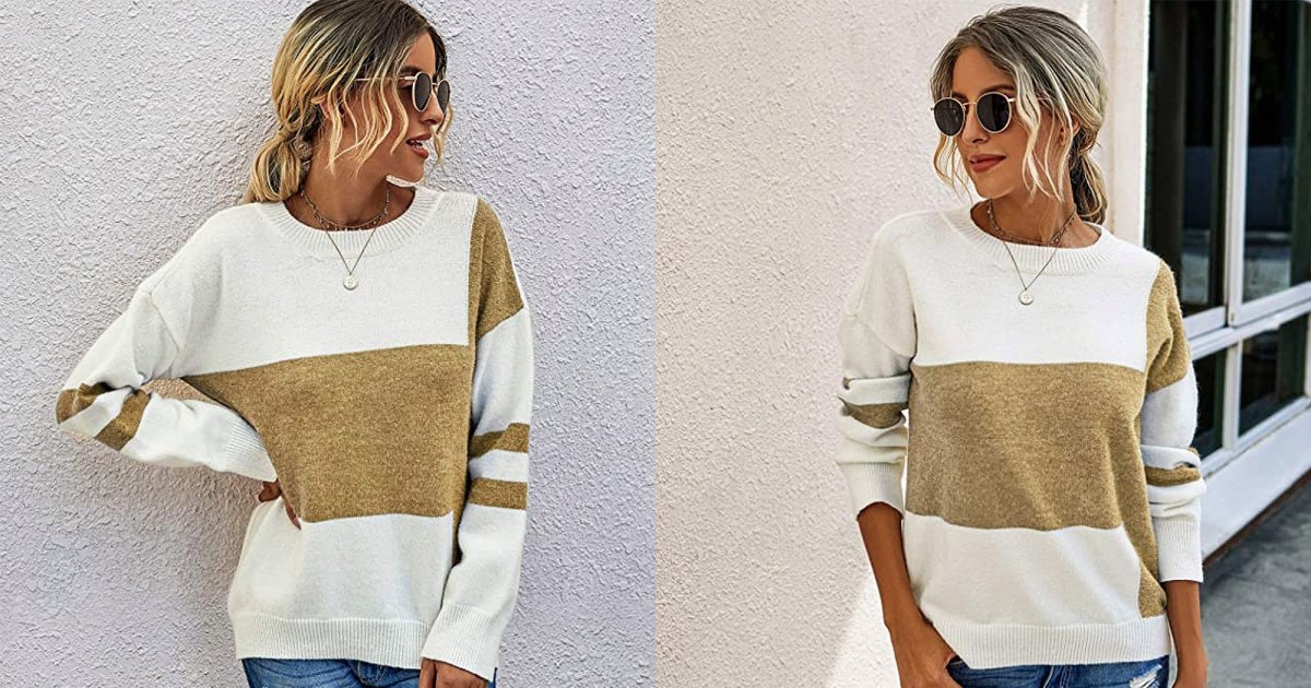 See Why Shoppers Are Calling This Color-Block Sweater the ‘Softest Ever’